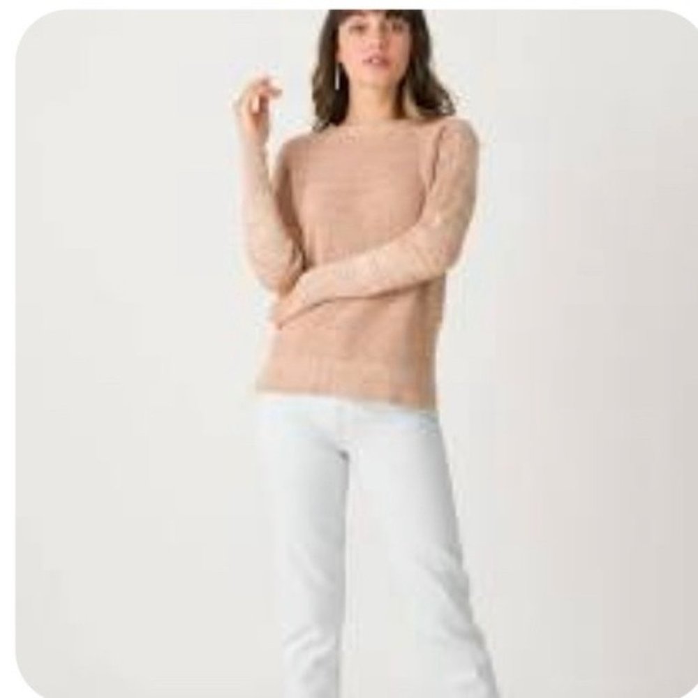 Margaret O'leary Lorna pullover sweater in blush